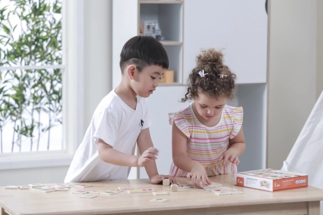Houten educatieve puzzel VIGA – passende vormen
