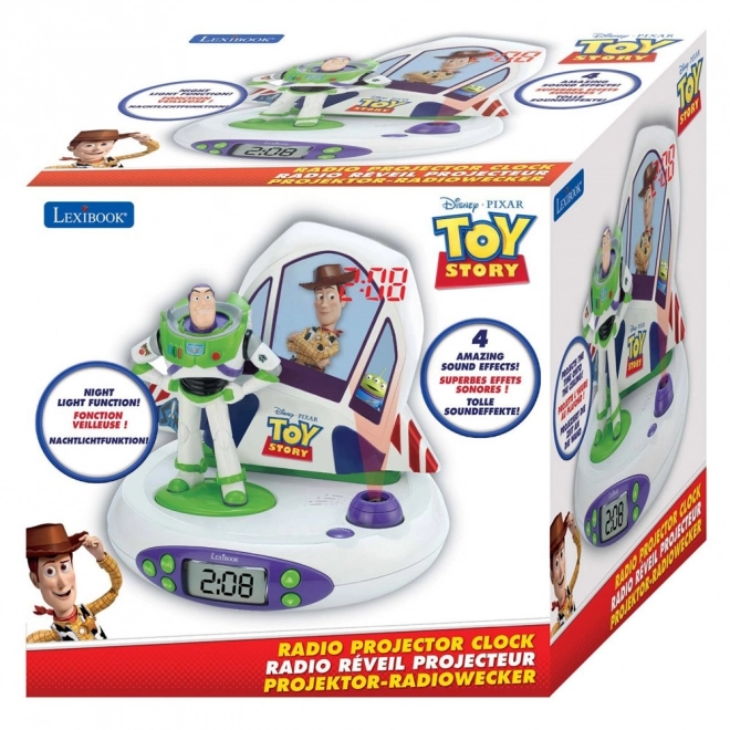 Réveil 3D avec projecteur Toy Story : Histoire de jouets
