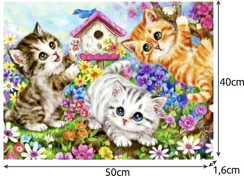 Adorable tableau de chatons comme décoration