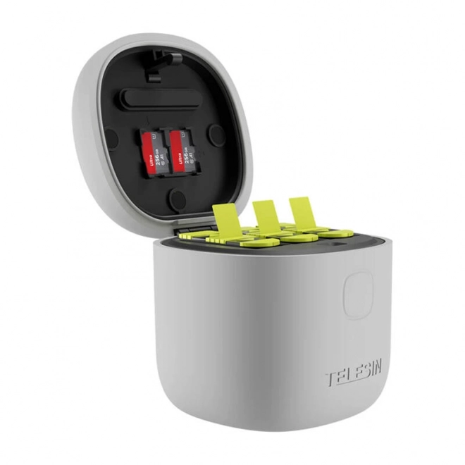 Telesin oplader Allin Box voor drie batterijen + 3 batterijen voor GoPro Hero 12/11/10/9 (geel)