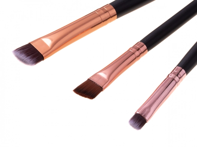 Set make-up kwasten 15st + etui - bruin