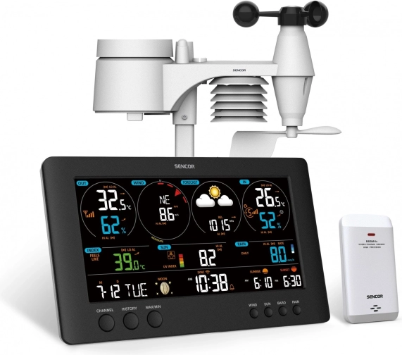 professioneel wifi-weerstation met groot lcd-scherm 21,4 cm