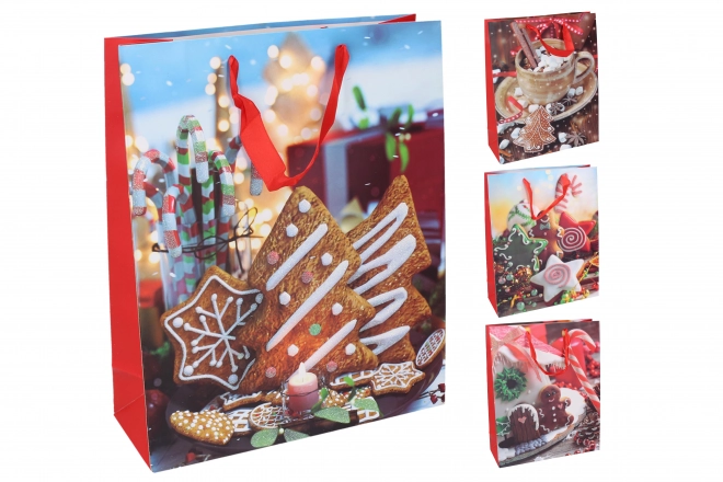 Cadeautas Kerstmotieven klein