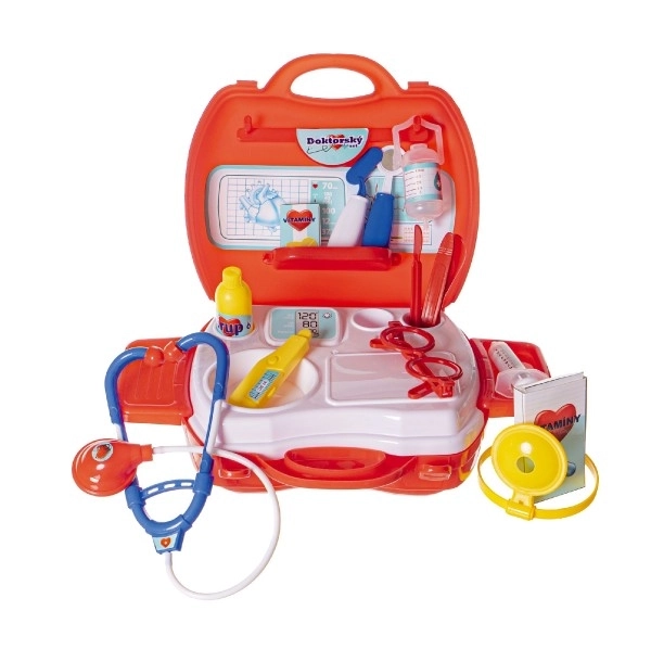 Set dokter/plastic dokter in plastic koffer 24x22x9cm in zak