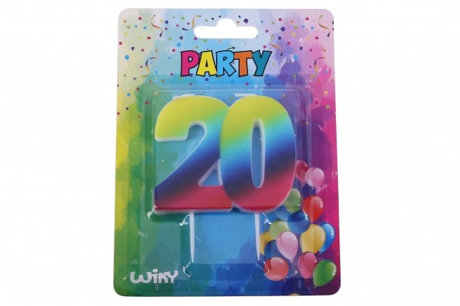 Feestkaars Regenboog nummer 20