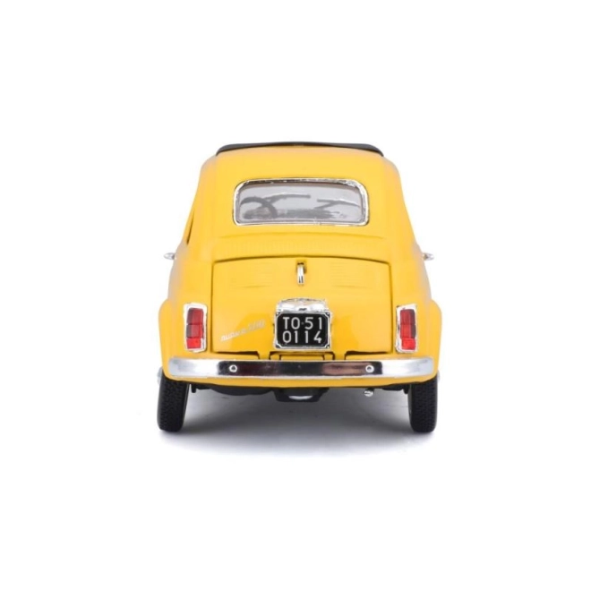 Bburago model cars Fiat 500 F 1965 yellow 1:24