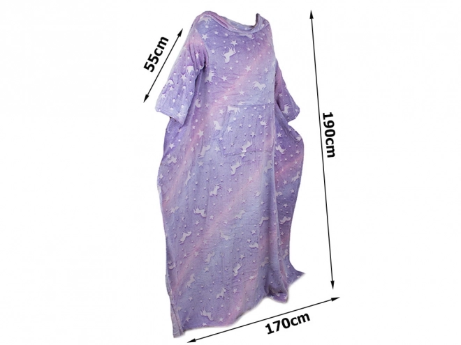 Deken met mouwen fleece warme hoodie neon
