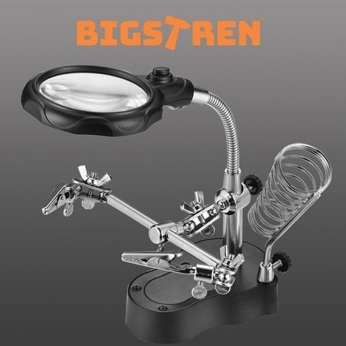 Derde hand met loep en LED-verlichting