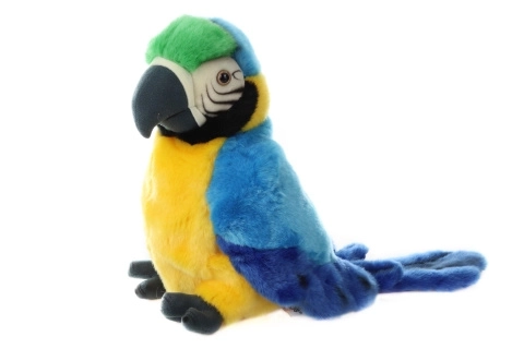 Perroquet en peluche marionnette 27 cm