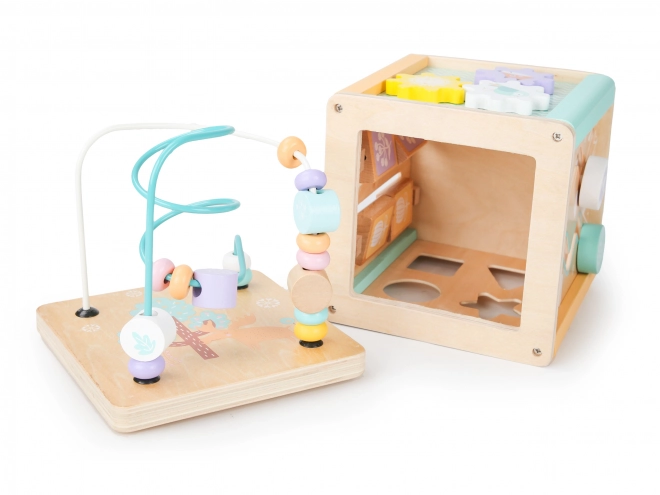 Houten educatieve kubus Ecotoys