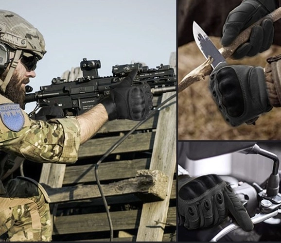 gants tactiques noirs à écran tactile taille L