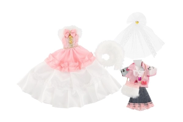 Kleding met accessoires voor poppen 2 stuks