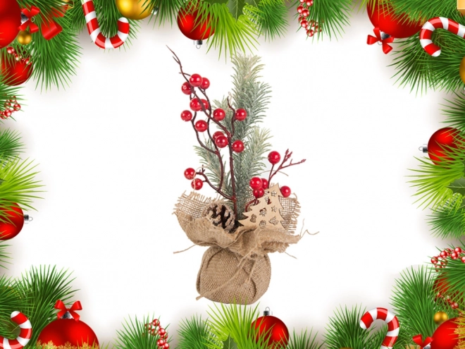 Kerst rieten tafeldecoratie