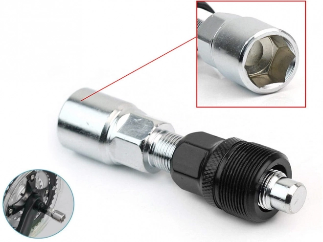 Kurbelabzieher für Fahrradkurbeln, Vierkant (Square Taper), 15 mm, Stahl
