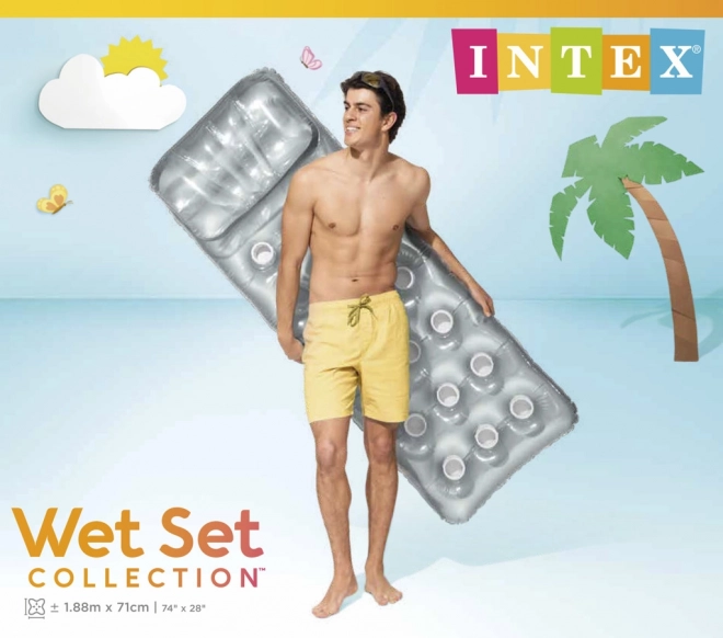 Uppompbare matras met hoofdkussen voor op het strand Intex