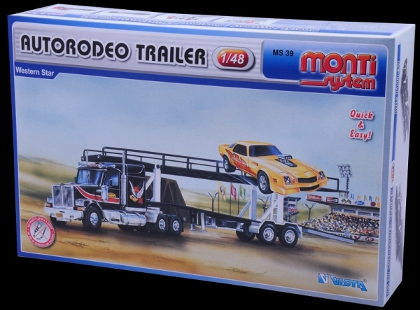 Monti System Building Kit Autorodeo Trailer Western Star