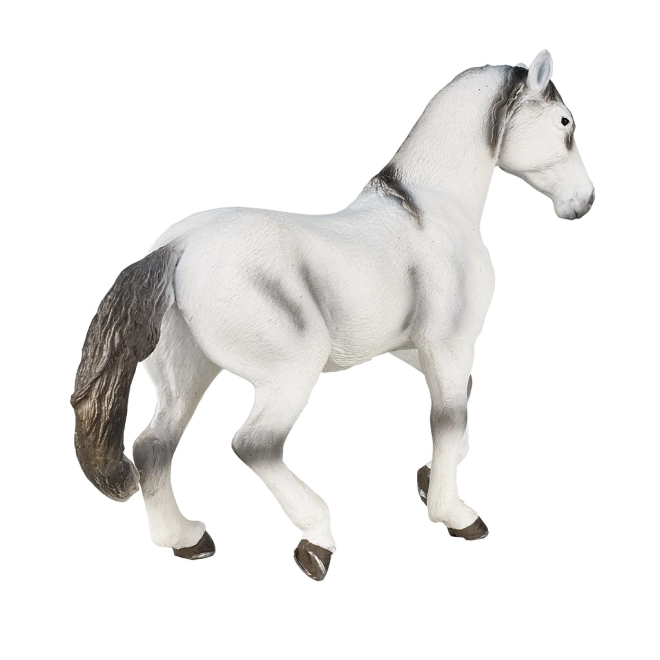 Realistische model van een grijs Andalusisch paard