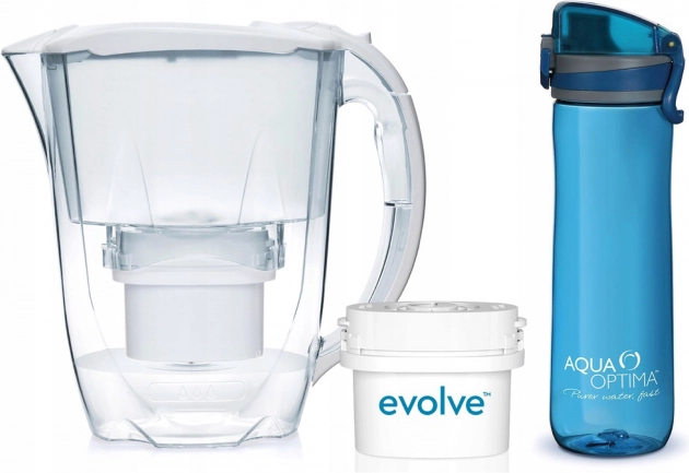 Filterkanne AQUA OPTIMA Oria 2,8 l + 60‑Tage-Filter + 600‑ml-Flasche