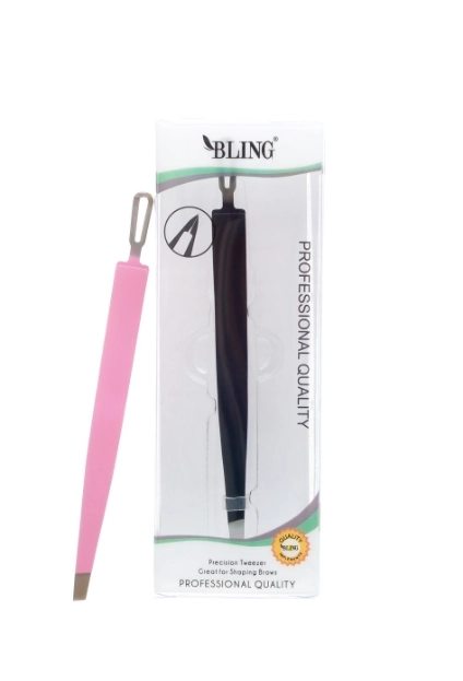 Precision Eyebrow Tweezers by Bling - Black