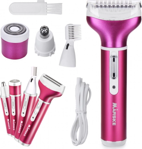 Damen-Epilierer und Rasierer 4-in-1 mit austauschbaren Köpfen – Rosa