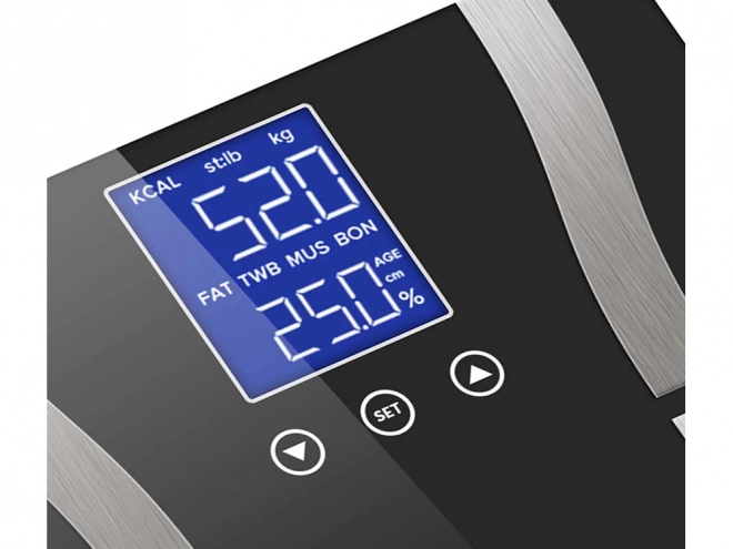 Balance de salle de bain en verre analytique 180kg avec écran LCD