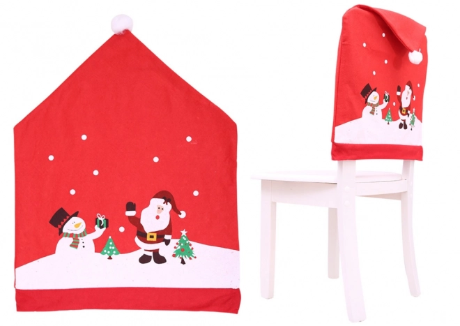 Kersthoes voor stoel rood 60cm x 48cm 1stuk.