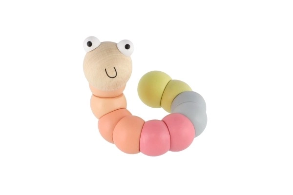 Colorful Wooden Worm Toy