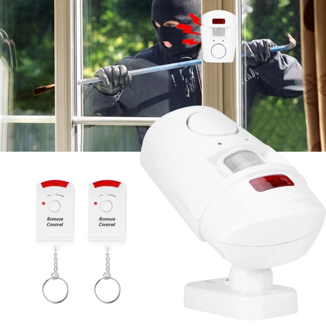 Draadloos alarm met bewegingssensor + 2x afstandsbediening
