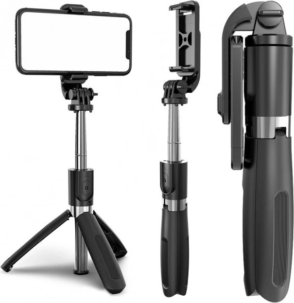 Multifunctional Selfie Stick with Bluetooth Remote Control