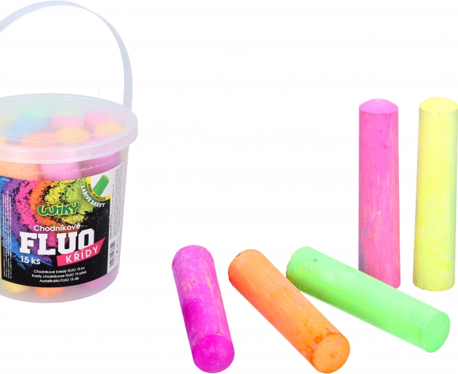 Trottoirkrijt FLUO 15 stuks
