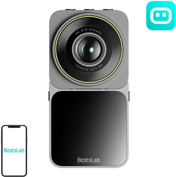 BOTSLAB Dual 4K Dash Cam and Action Camera with 2.4 GHz Wi‑Fi and 1700 mAh Battery