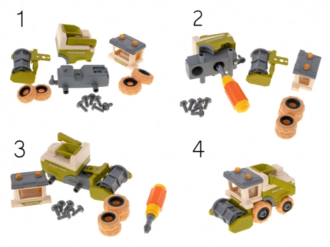 Farm Playset with Tractor and Tools for Kids