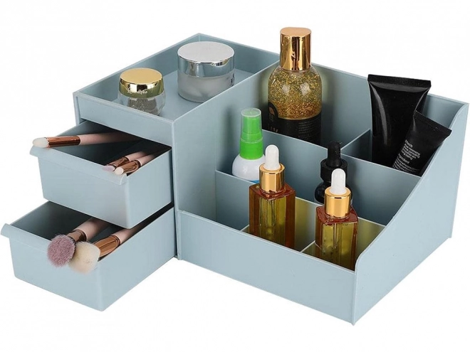 Organizer voor cosmetica in kastje met twee lades