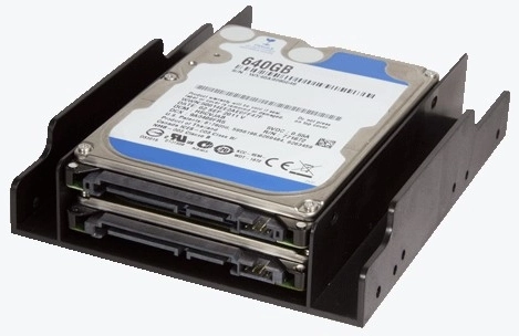 2.5" drive bracket for 3.5" bay, plastic
