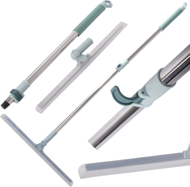 Rubber water squeegee 50 cm with telescopic handle