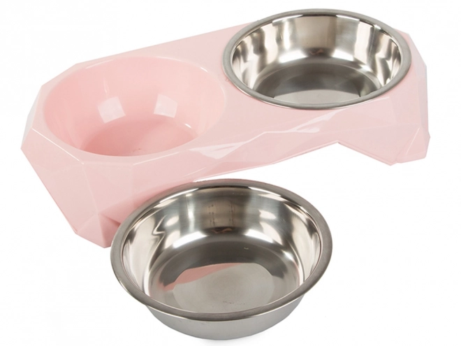 Metall Doppelnäpfe für Hunde und Katzen 350ml x 2