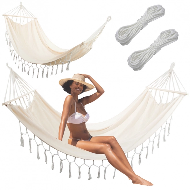 Garden Hammock with Stand Boho Style
