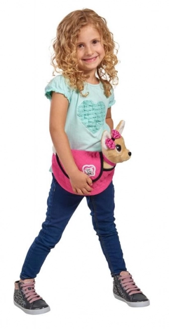 Pluchen hondje Chi Chi Love in modieuze tas