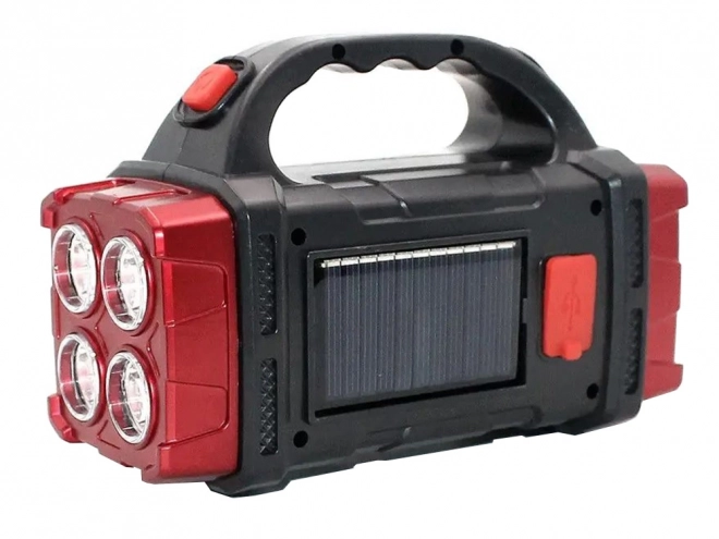 Zonne-energie draagbare LED zaklamp met powerbank