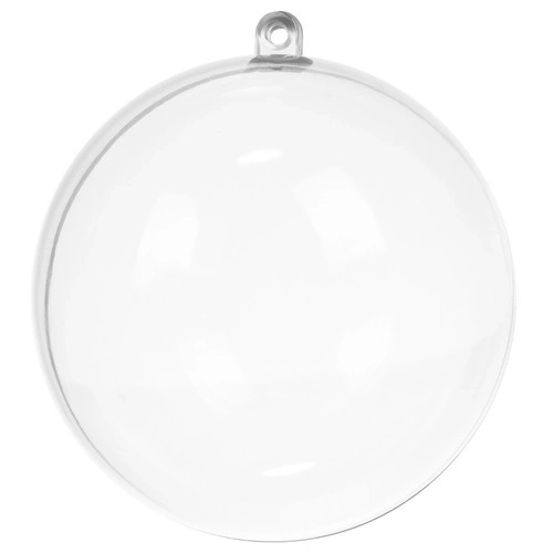 Durchsichtige Acryl-Weihnachtskugeln im Set - 10 cm (5 Stück)