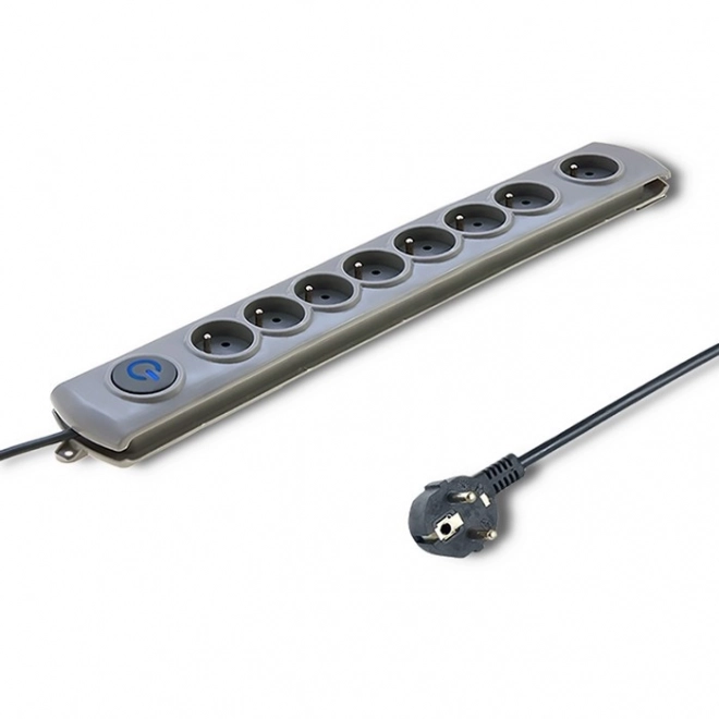 Overspanningsbeveiliging Quick Switch, 8 stopcontacten, 1,8 m, grijs