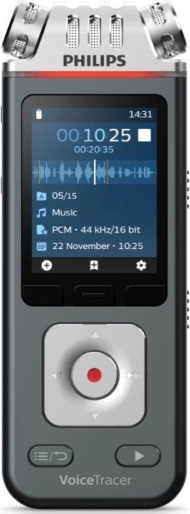 Philips VoiceTracer DVT6115 digitale voicerecorder 8 GB, USB‑C en microSD