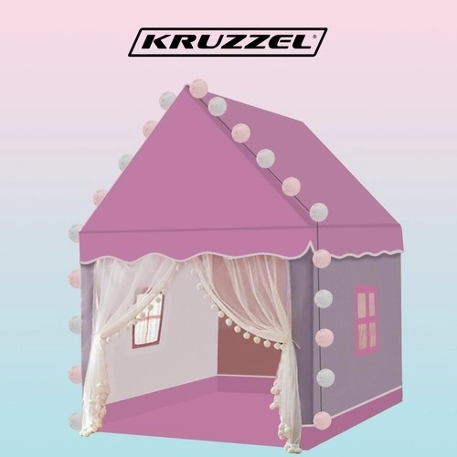 Children's pink tent with led lights