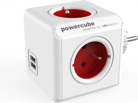 Multiprise PowerCube Original USB rouge