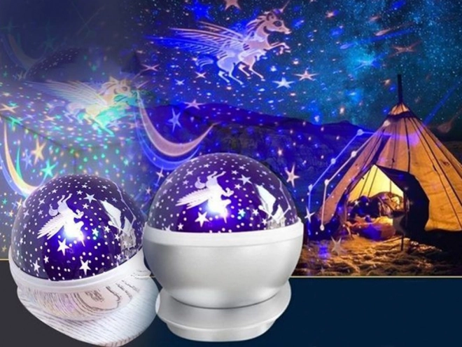 Rotating Star LED Night Lamp Projector with Unicorn Theme