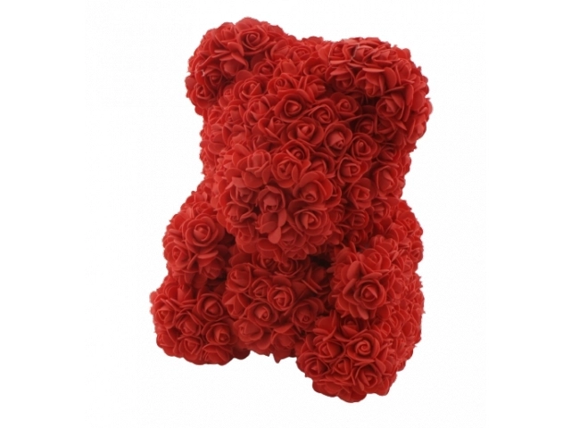 Valentijnsdag rode teddybeer met een hart van rozen - 40 cm