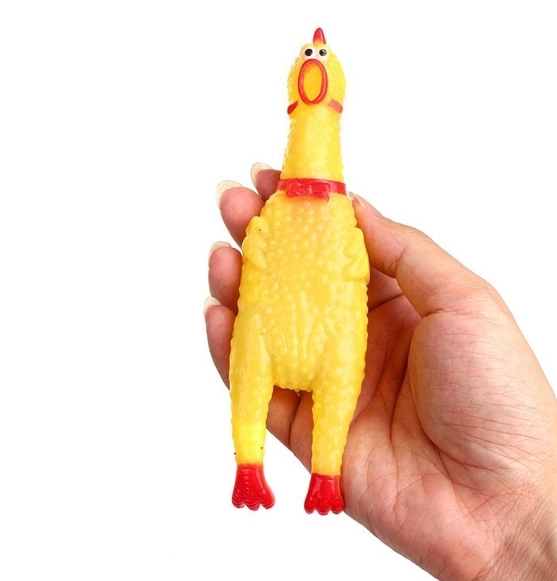 Piepspeeltje voor honden - kip, 16 cm