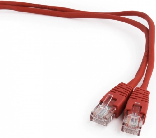 Patch cable Cat 5e with molded strain relief 0.5 m red