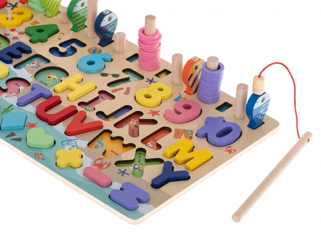 Houten telraam - cijfers, letters, vormen en dieren