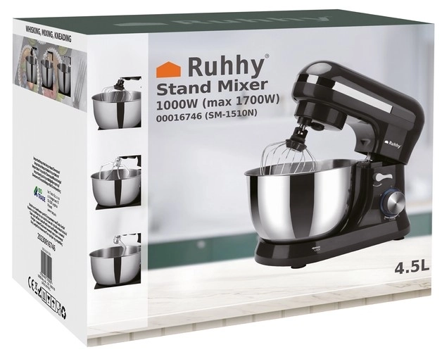 Ruhhy 16746 Keukenrobot 4,5L + 24 banketbakkerspuitstukken 1700W
